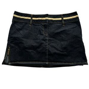 Bisou Bisou Vintage Y2K Denim Mini Skirt Dark Wash Women’s Size 16